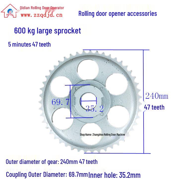 Electric Roller Shutter Bracket & Sprocket Gear Set