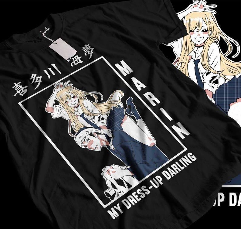 Summer Fashion Trendy Tee Unisex Women Vintage Top Sailor Kitagawa Tshirt My Dress up Darling Anime Lovers Gift Anime Lovers Shirt