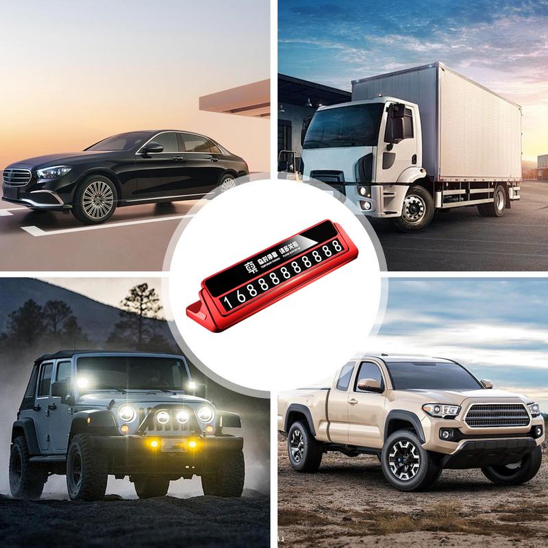 Parking Number Plate Automotive Temporary Parking Card Portable Telephone Number Plate With Magnetic Numbers For Travel Daily