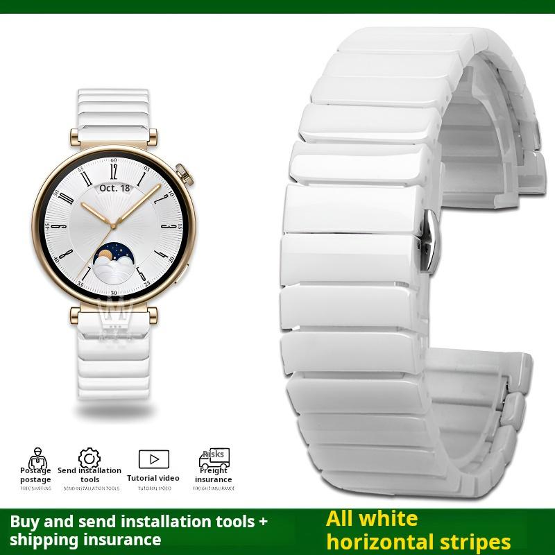 Bracelet Rapide Céramique Métal pour Huawei Watch GT5 Pro 46mm GT 5 4 3 2 Samsung Galaxy 6 5 Pro 3 20mm 22mm Bracelet de Montre en Acier Inoxydable