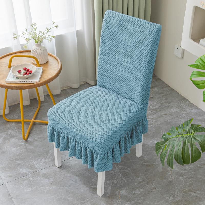 Dining Table Chair Cover Cushion Chair Cover Integrated Jacquard Thickened Elastic Cover Stool Chair Home Hotel