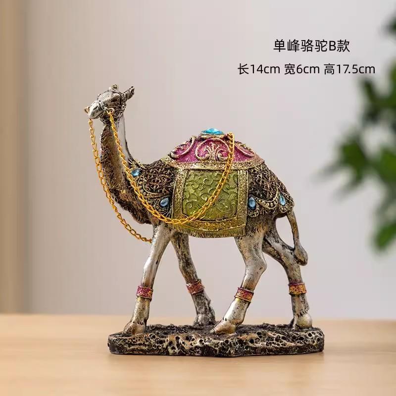 

Коллекция фигурок верблюдов из смолы, настольное украшение для стола, шкафа, домашнего декора, современный подарок на новоселье