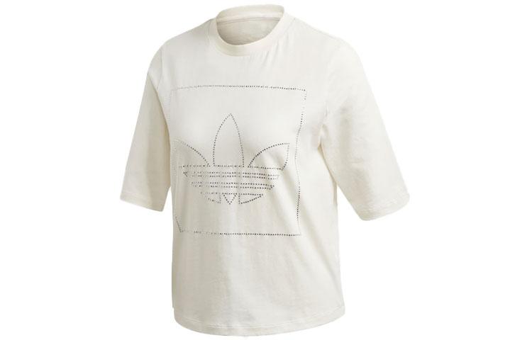 Adidas Originals Set in Sleeve T Shirt Women s White FM1906 34