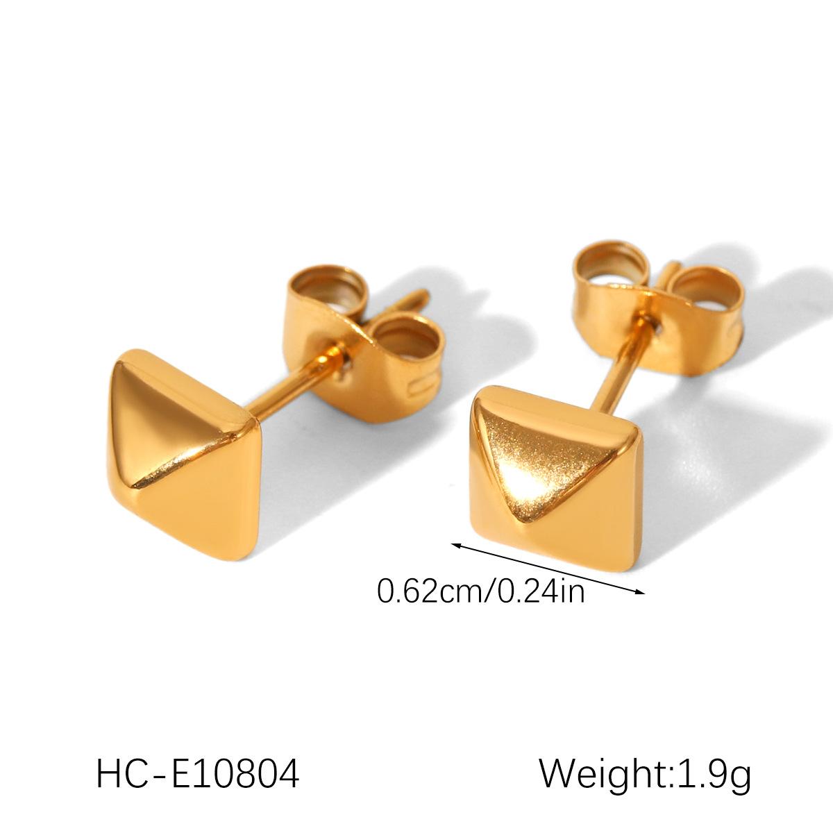 Unique minimalist geometric earrings, versatile and premium, 18k gold plated titanium steel, fade-resistant jewelry