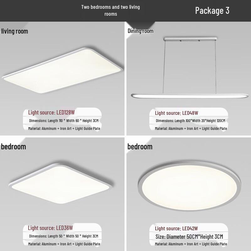UOSU Simple White LED Ceiling Light