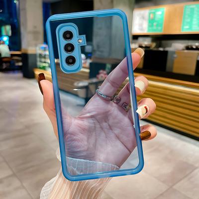 A 54 34 24 14 Funda de teléfono para Samsung Galaxy A54 A34 A24 A14 A73 A53 A33 A32 A13 A04 A52 Película protectora de lente completa Cubierta trasera de silicona suave transparente