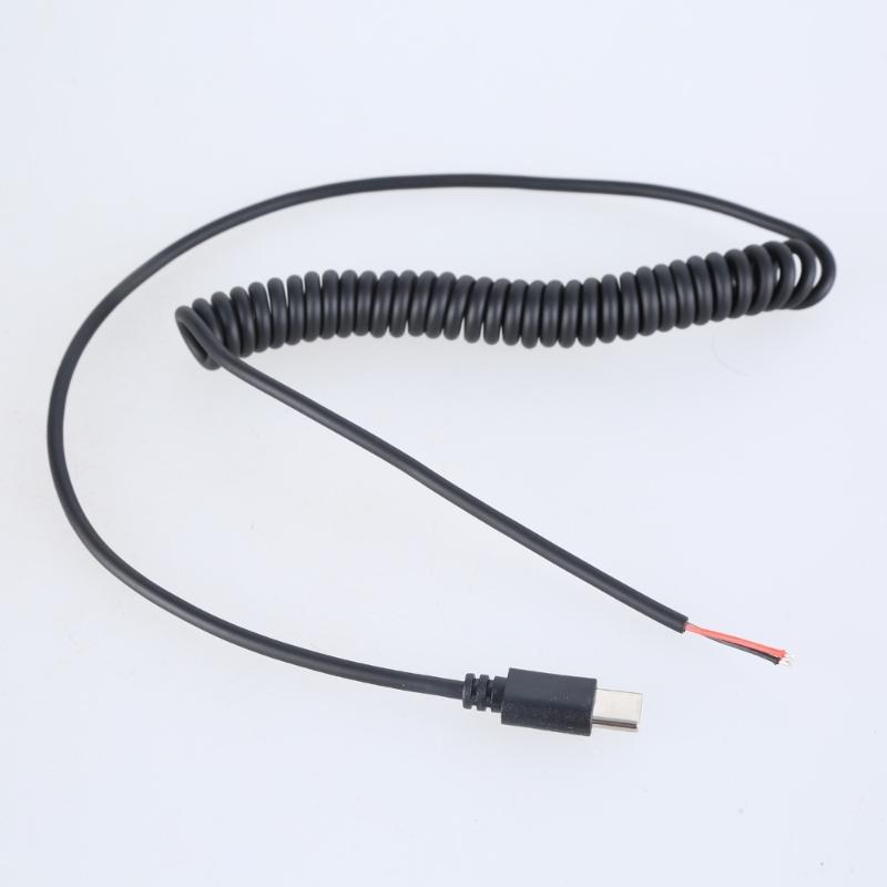 Flexible Type C Charging Cable With Bare Ends, 5V Power Cord USB C Male 2Pin Pigtail Cable For Electronics,USB Equipment