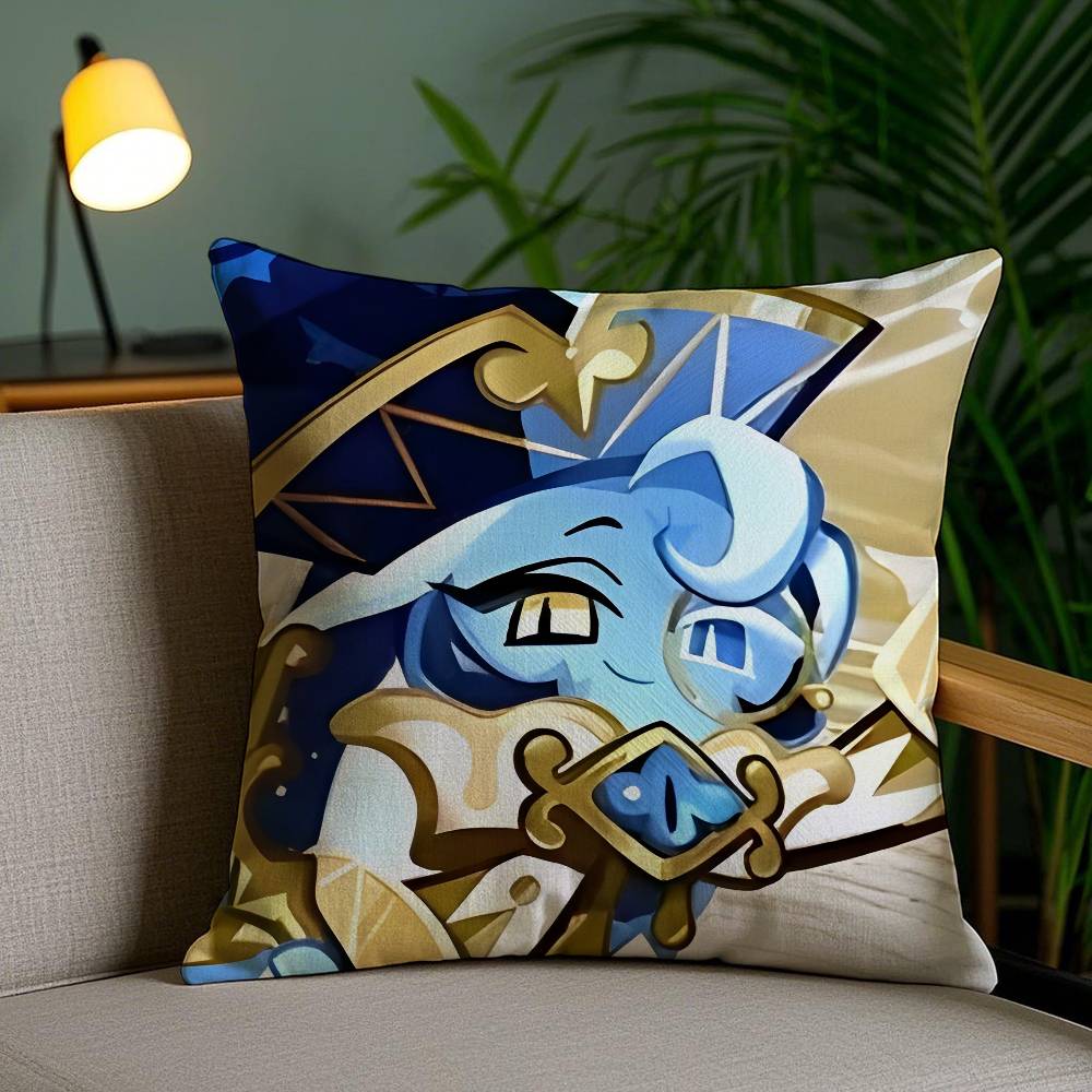 Pillow Case Game C-Cookie Run Kingdom Sofa Short Plush Double-sided HD Printing Room Home Office Gift Cushion Cover