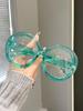 Large frame round glasses women's fashion candy color decorative glasses frame anti-blue light personalized flat mirror