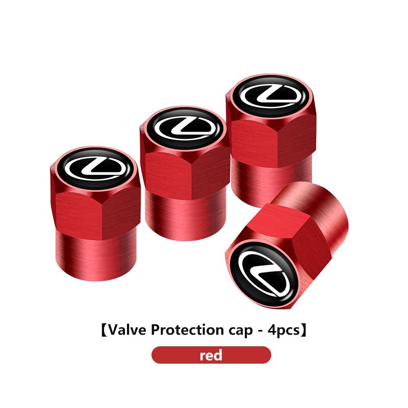 For Lexus 4Pcs Car Wheel Tire Valve Cap Protection Cover Auto Accessories CT ES GS NX IS250 RX350 IS200 LX570 UX250h CT200h AFT1