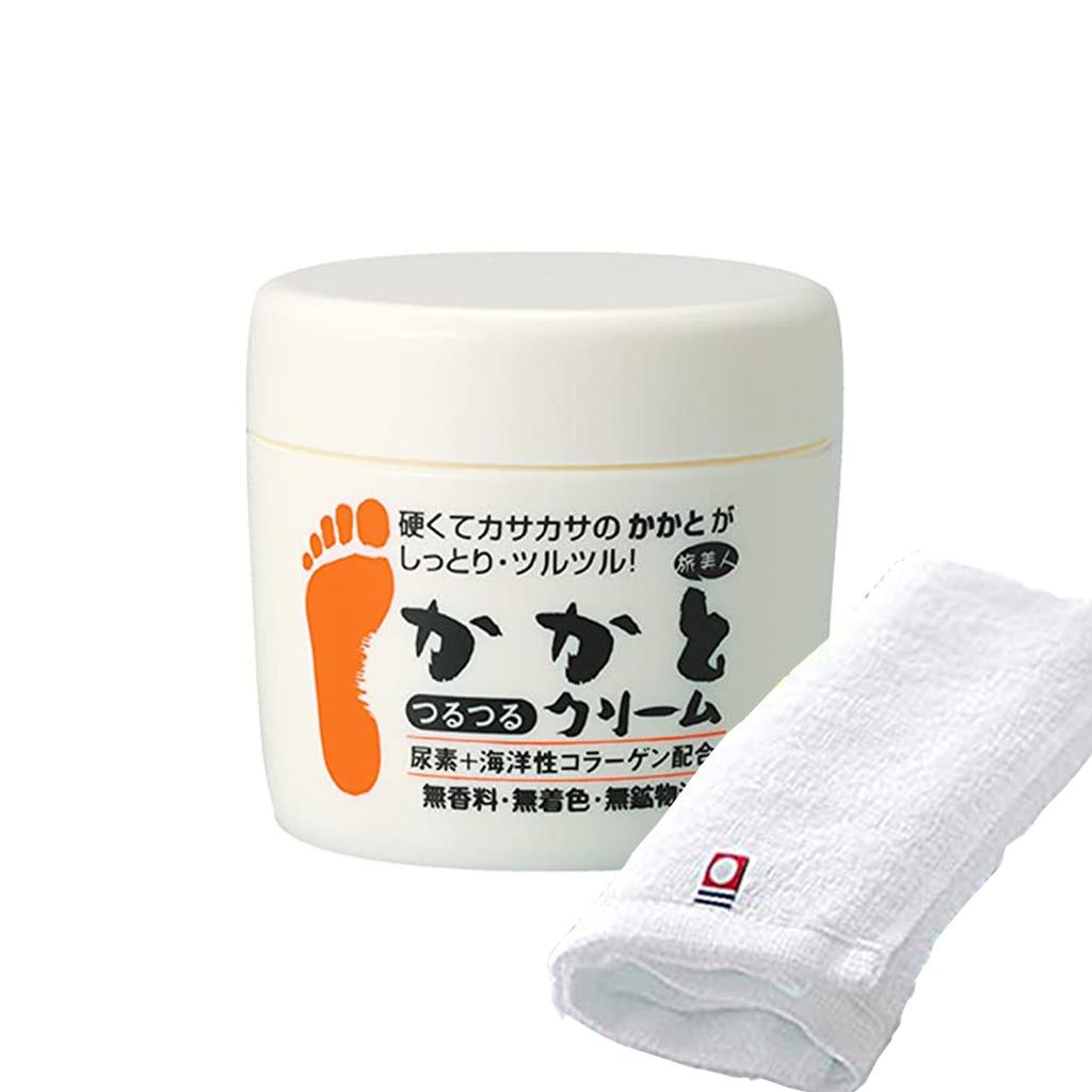 Azuma Shoji Includes Imabari Heel Smoothing Cream 100g For Hard and Other Dead Foot Travel Beauty [Price Same, Towel] (1 Container) Fragrance-Free /