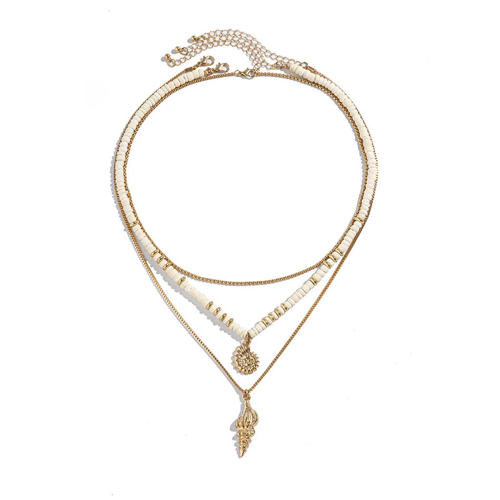 Men Beach Coconut Shell Seashell Necklace Hip Hop Unique Layered Choker Chain Accessories