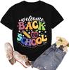 Back To School Shirt for Women Teacher First Day of School Tshirt Teaching Life Tee Tops