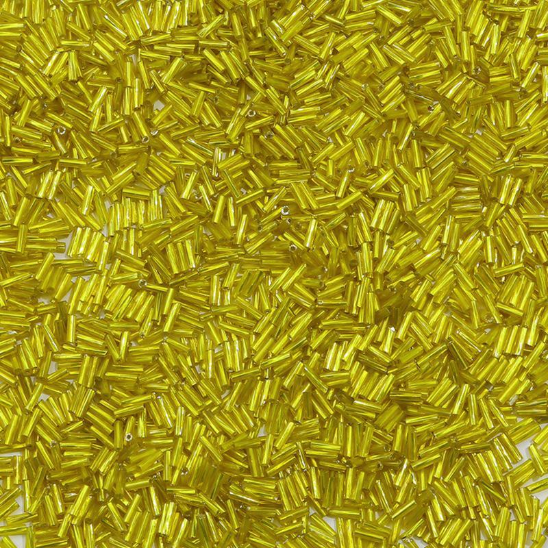 Srebrzone szklane koraliki ryżowe - rurkowe, luźne do biżuterii DIY i szycia