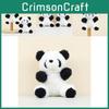 Cute Curly Panda Plush Toy Pendant Fluffy Pp Cotton Filled Keychain Gift