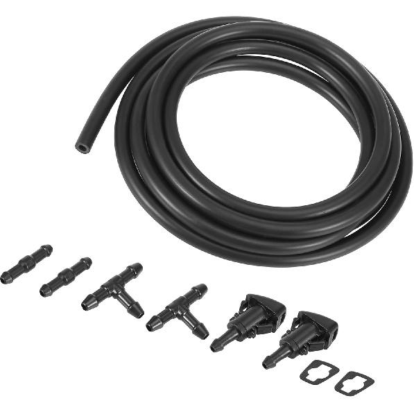 7pcs Front Windshield Washer Nozzles Kit for Dodge for Ram for Chrysler 2 Meters Windshield Washer Hose with Connectors Replaces 5113049AA Benefit