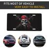 Pirates Skull Flag License Plate Decorative, Car Front License Plate Aluminum Novelty Metal Car Plate 6 X 12 Inch