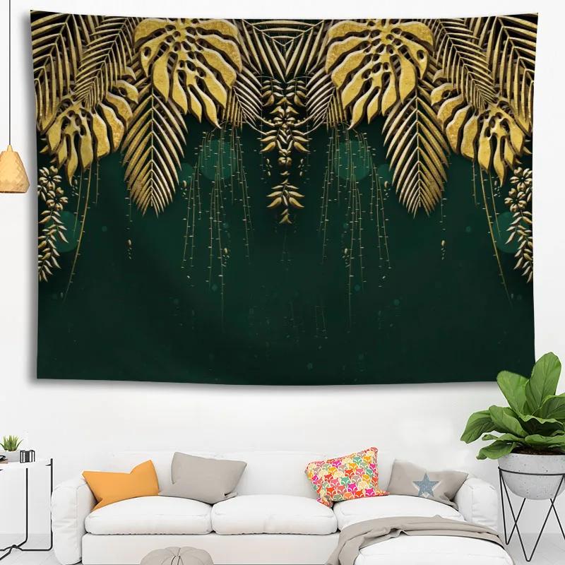 Custom High Quality Palm Leaf Hanging Tapestry Home Party Decoration Tapestries Photo Background Cloth Table Cloth Wall Tapes