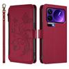 For Xiaomi 17 Pro Leather Case Butterfly Floral Imprint Zipper Wallet Stand Cover with Wrist Strap