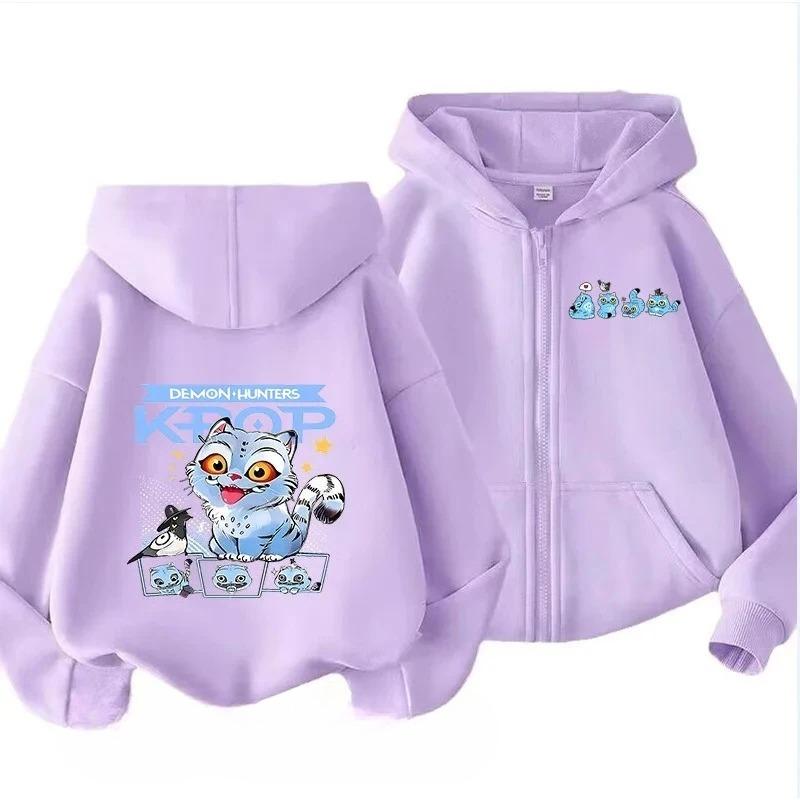 Hoodies Sweatshirts Girls Fashion Zip Hoodie Cartoon Printed Girl Jacket Fashion Kids Hoodie