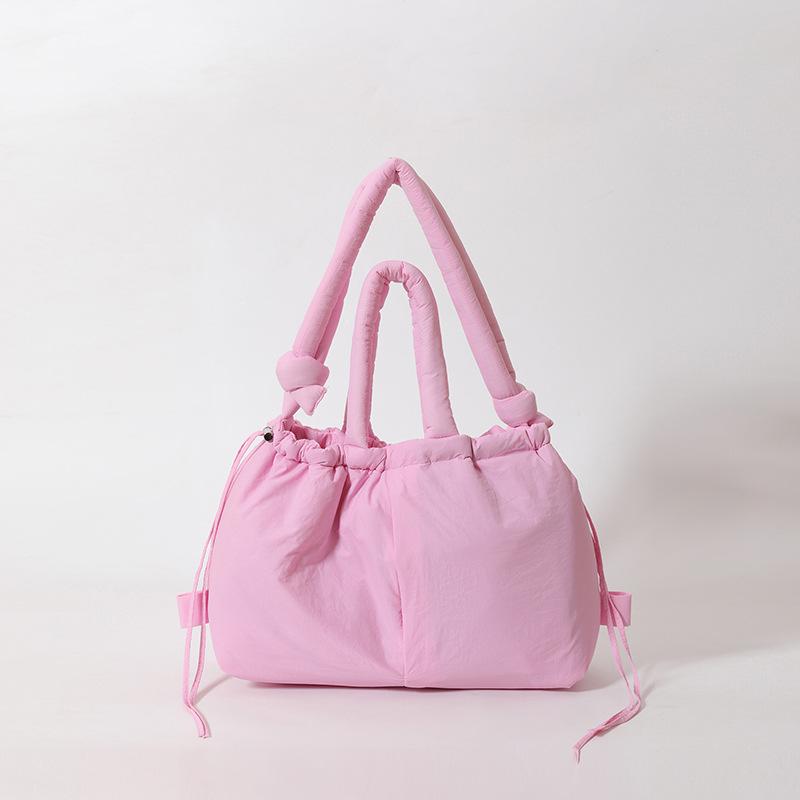 Women s Lightweight Convertible Crossbody Down Jacket Bag: Large-Capacity Handbag and Backpack розовый