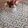 New French Water-Soluble Lace Tablecloth Embroidery Crochet Hollow Fabric Bedside Table Dustproof Multi-Purpose Cover Towel