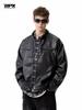 Men's Retro High-End Leather Motorcycle Jacket with Stand Collar - Loose Fit, Plus Size, Fashionable Casual Outerwear.