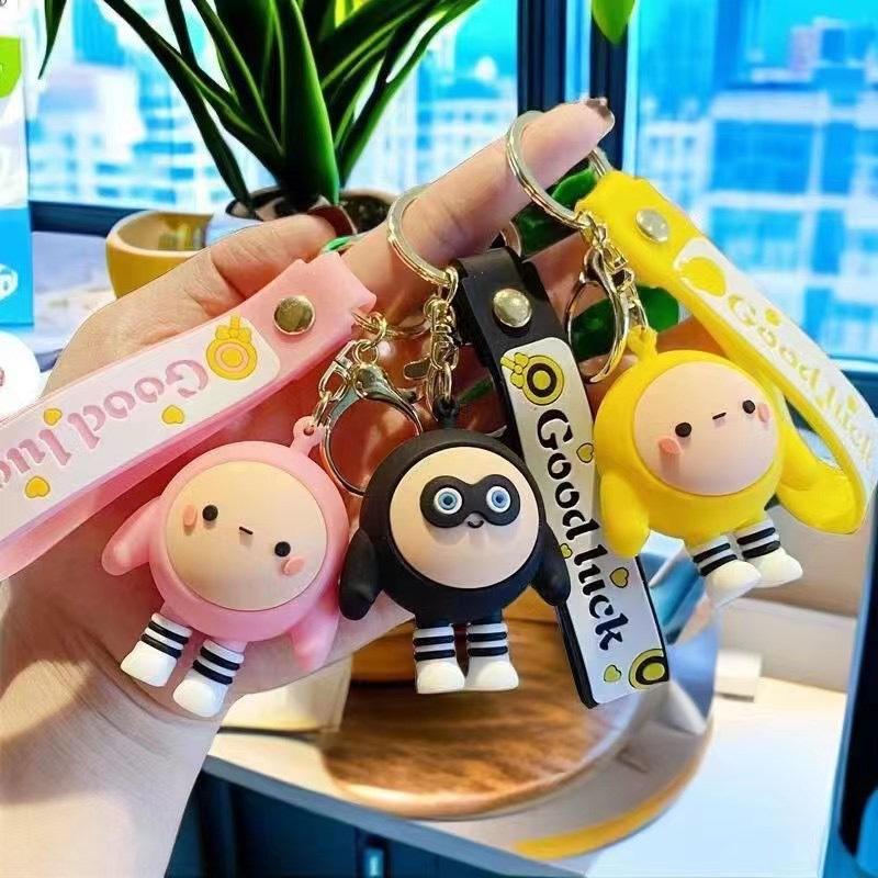 Egg Boy Party Doll Pendant Exquisite Female Couple Keychain Car Doll Keychain Student Backpack Hanging Accessories