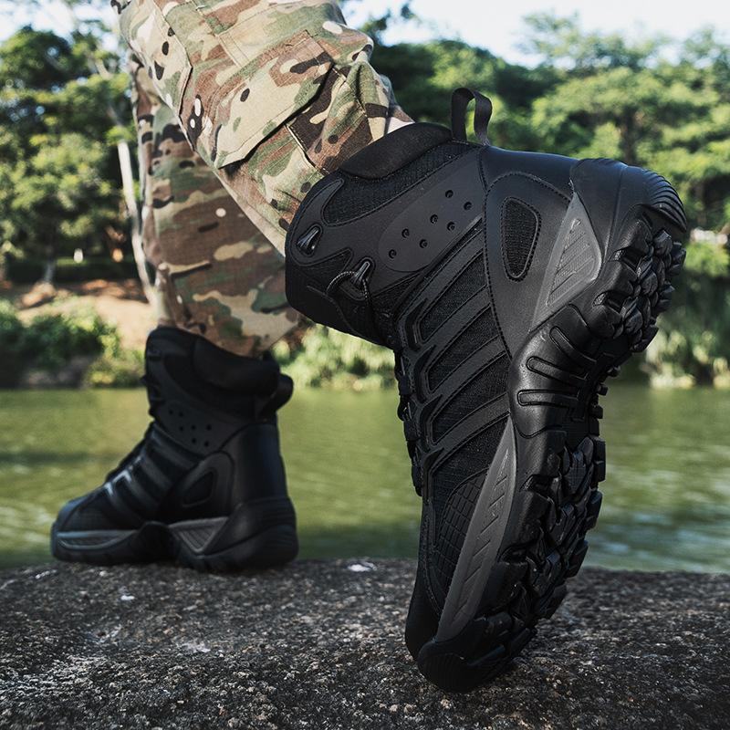 2024 new outdoor men's shoes field training hiking boots supply large size shoes foreign trade combat shoes men