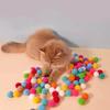 Katzenspielzeug Interaktives Starttraining Kreative Kätzchen Mini-Pompons Spiele Stretch Plüsch Ball Spielzeug Katzenbedarf Haustierzubehör
