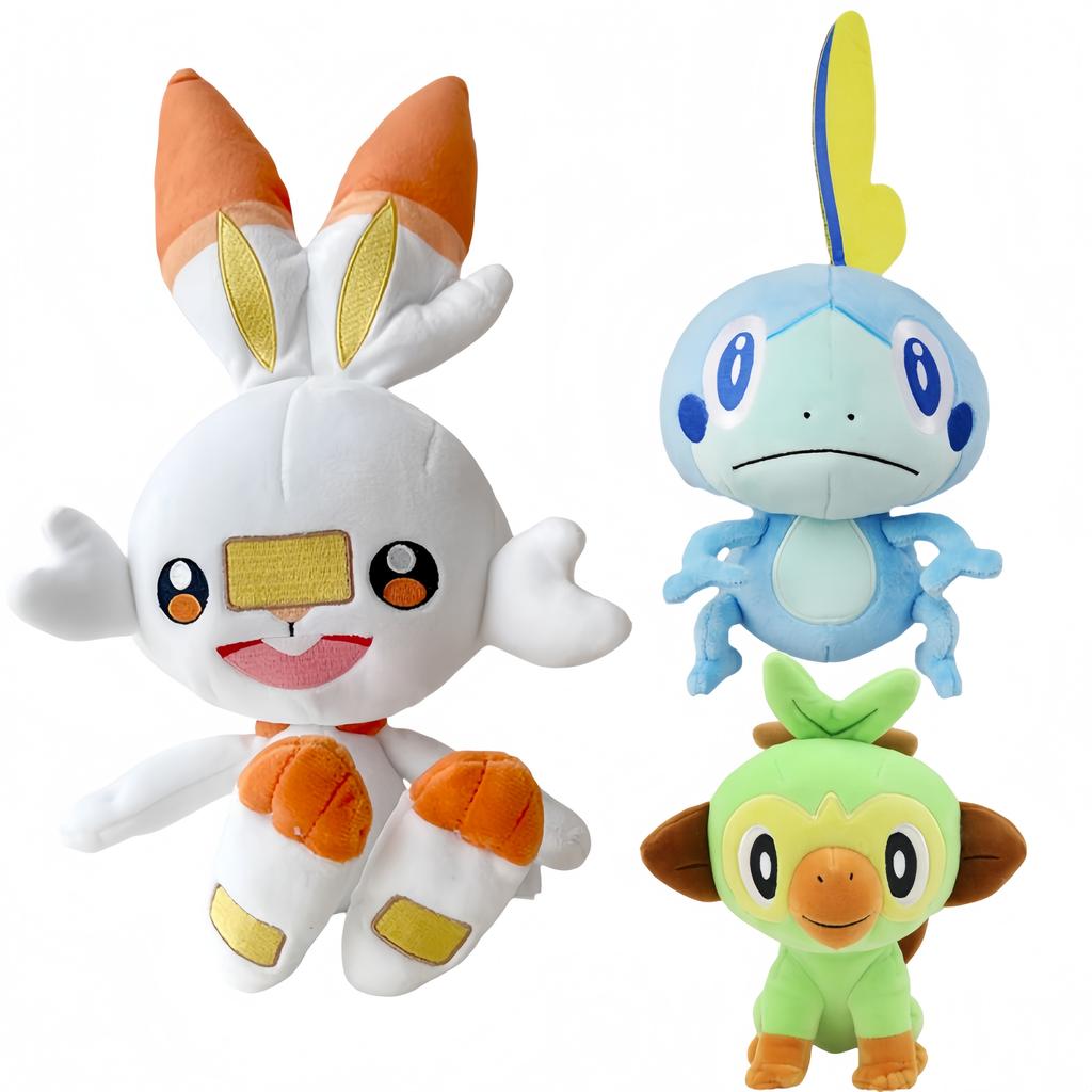 Pokémon Scorbunny Sobble Grookey Plush Sword&Shield Stuffed Doll Sprigatito Fuecoco Quaxly Anime Toys Hobbies Birthday Gifts