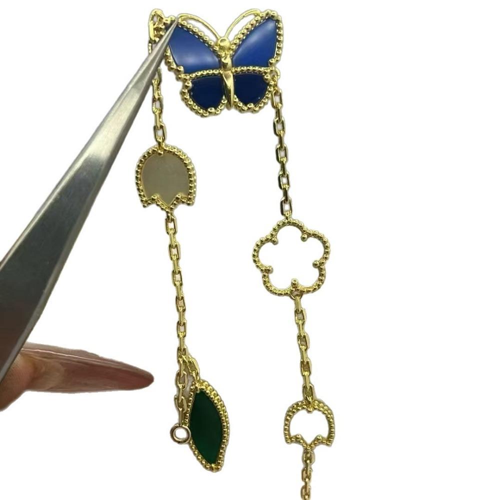 Fashion Four-leaf Clover Butterfly Floral Cluster Bracelet - Luxury Women's Bracelet