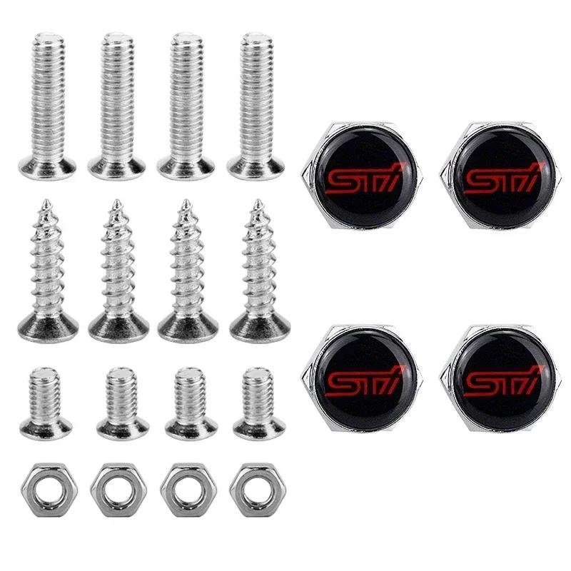 1Set Alloy Car License Plate Screws Nult Bolts For Subaru WRX BRZ DRL XV STI Outback Legacy Forester Impreza Tribeca Decoration PP222