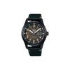 Waterproof Mechanical Movement Leather Strap Men's Watch Black Dial SBSA121