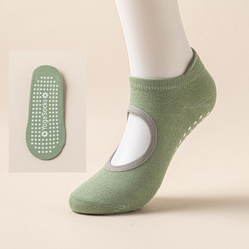 Women's Non-Slip Silicone Yoga & Pilates Socks - Breathable, Sweat-Absorbent, Backless Design