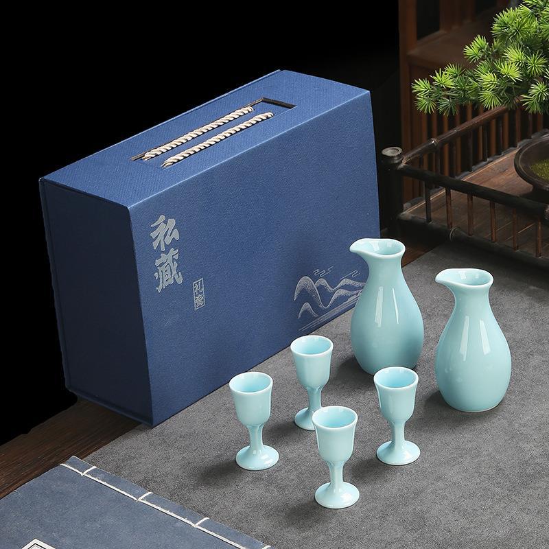 Ceramic White Maotai Highball Cup Company Business Gift Set Wine Divider with Factory Logo