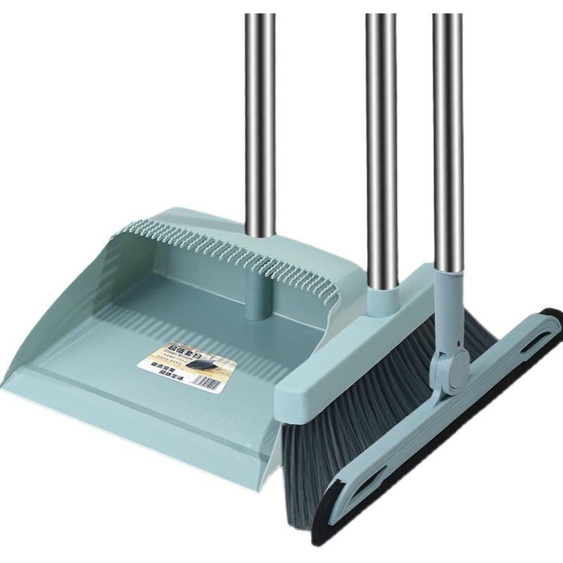 3-in-1 Rotatable Broom, Dustpan & Scraper Set