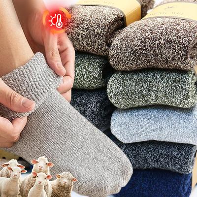 5pairs New Winter Wool Socks for Men Super Thick Warm High Quality Harajuku Fashion Snow Casual Antifreeze Cashmere Socks Male
