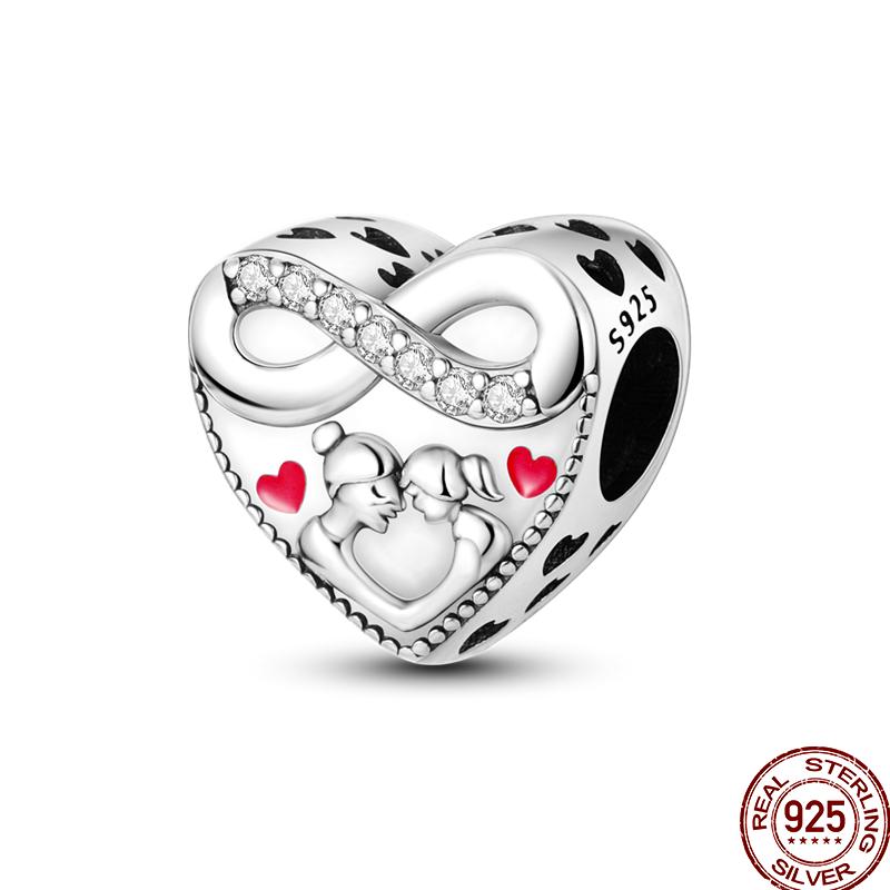 100% Copper Love Blessing Emotional Heart Shaped Beaded Beads Suitable For 3Mm Original Bracelet Diy Jewelry