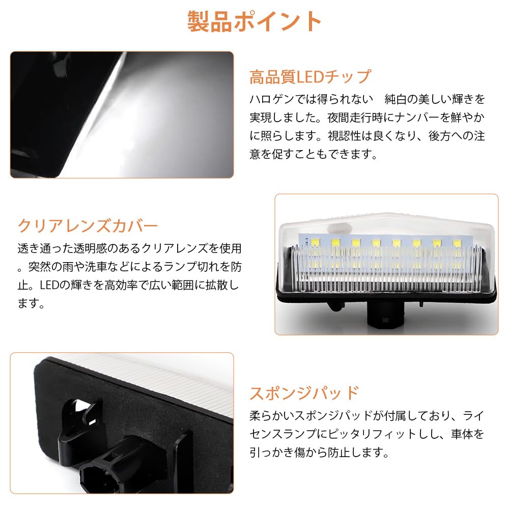 Catland License Lamp LED Toyota C-HR ZYX10 NGX50 Prius 30 Series ZVW30 Prius 20