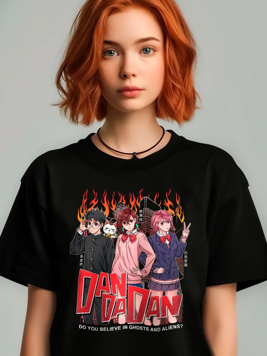 Плотная оверсайз футболка с принтом Какаши Хатаке S