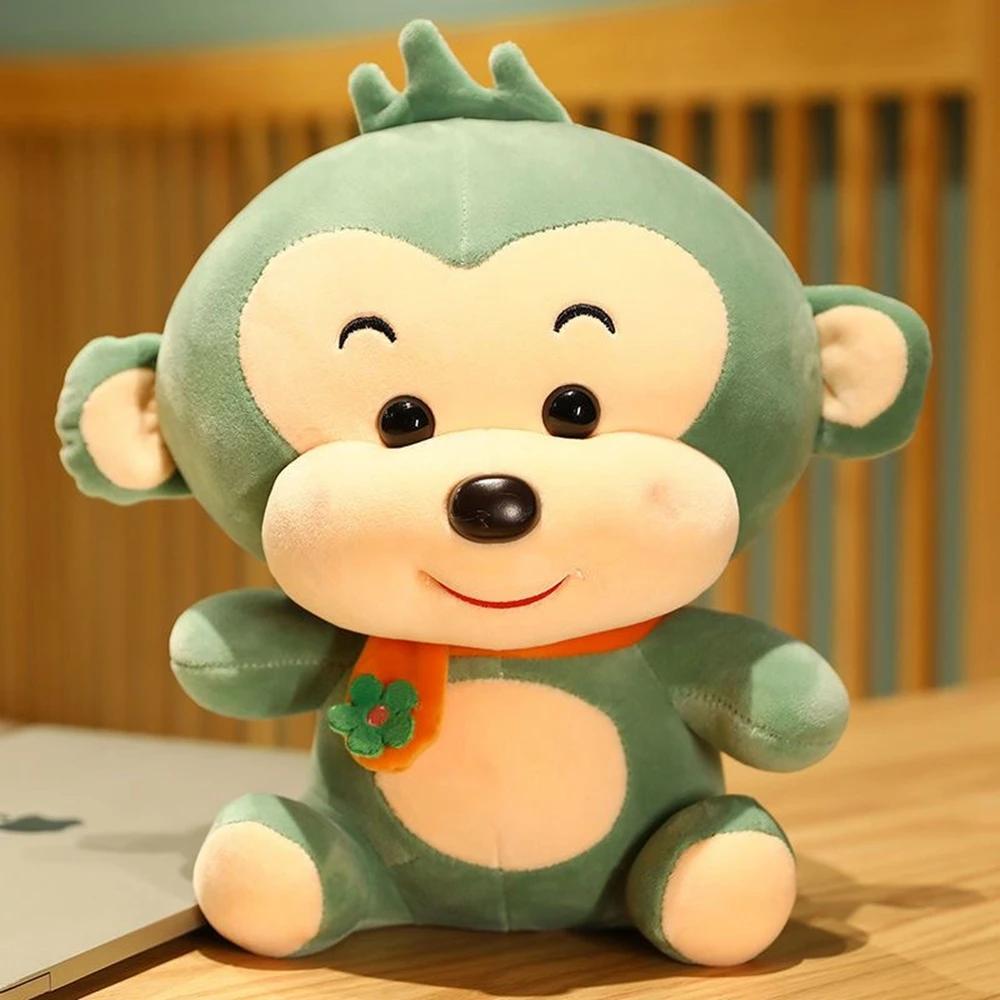 23cm Little Monkey Doll Plush Toy Soft PP Cotton Stuffed Bed Hold Sleeping Ziac Birthday Gift For Boys And Girls Cute Ornaments
