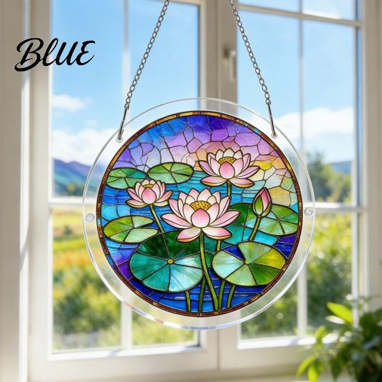 Dekorativer Sonnenfänger Geschenk Acryl Puzzlespiel Sonnenfänger Fensteraufhängung Set Buntglasstil DIY Handgemachte Dekoration Puzzles Haus Garten
