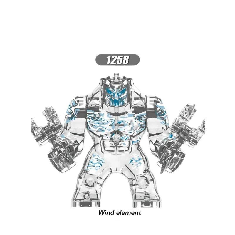 

1PC Minifigure Building Blocks, Humanoid Superheroes Anime Figures Four Elements Terroir Water, Fire, Green Giant Toys, Children s Gifts