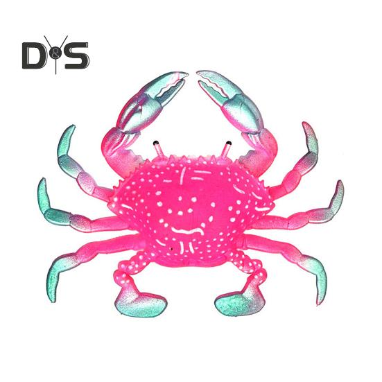 2Pcs 8CM/10G Soft Crab Lure Floating Bionic Crab Bait Colorful TPR Artificial Bait Saltwater Freshwater Fishing Accessories