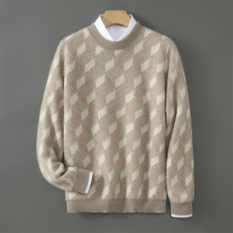 2025 Men's Autumn/Winter 100% Wool Jacquard Knit Sweater