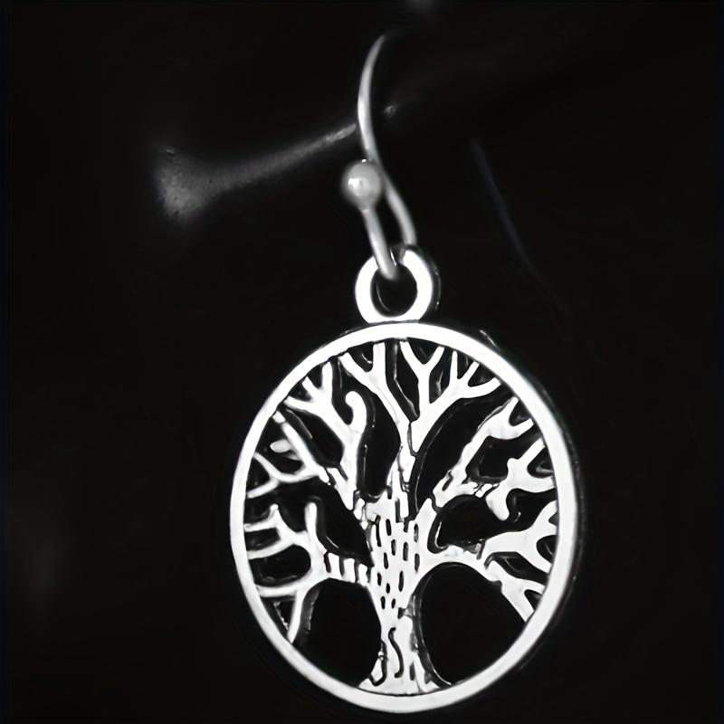 Elegante Vintage Lebensbaum Anhänger Ohrringe - Damenmode Legierungsaccessoires für lässige Dekoration