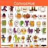 Event Blackboard Halloween Stickers Set With Paper Card Labels Party Decor Props