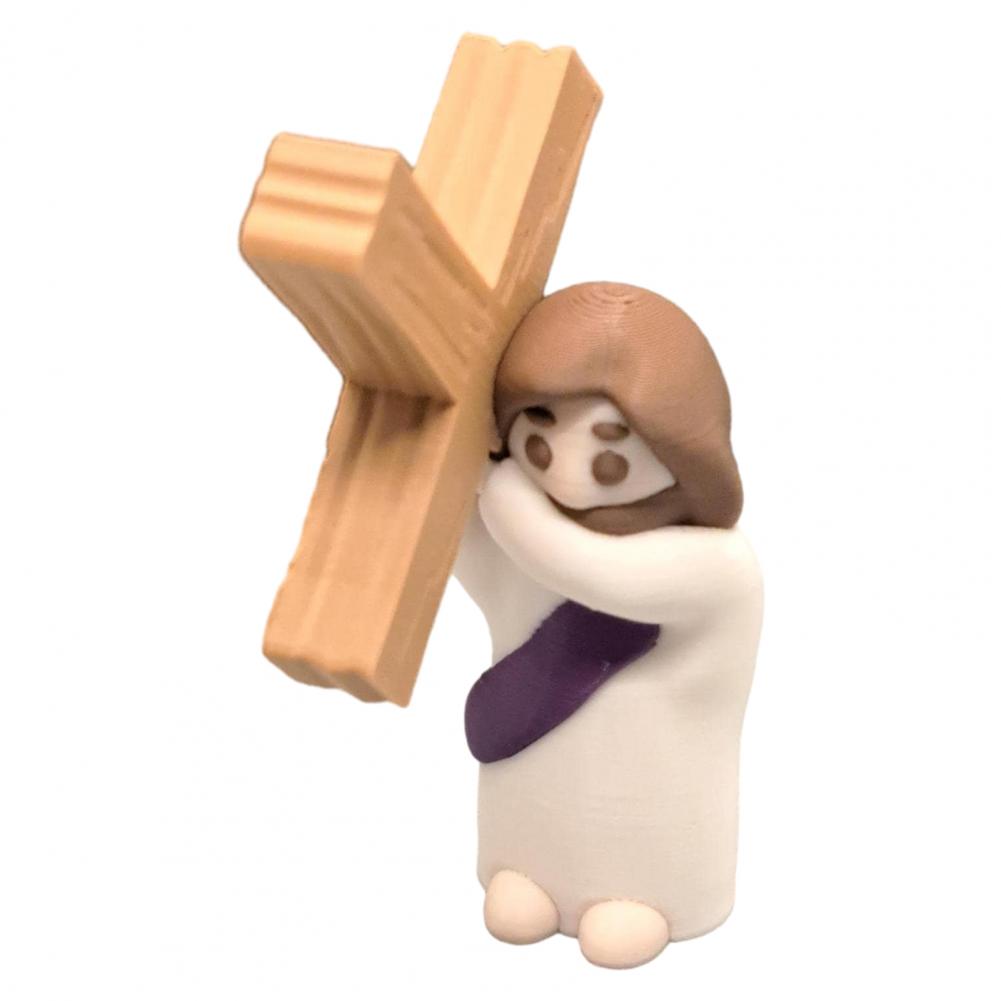 Taschengroße Jesus-Statuen Inspirierende Jesus-Figuren Set von Mini-Jesus-Figuren Entzückend Ostern für Zuhause für Ostern