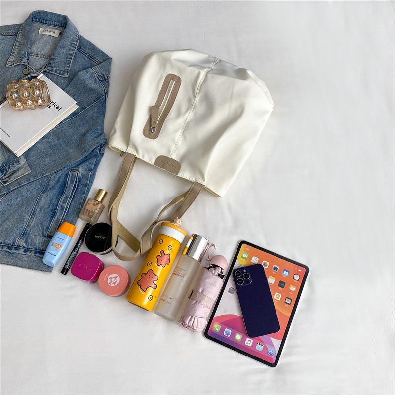 New shoulder bag large-capacity canvas bag high-value foreign versatile nylon big bag student tote bag